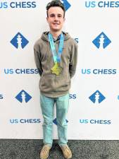 Brendan Wick won first place in the Under 1200 bracket in the 2024 National High School Championships, sponsored by the U.S. Chess Federation. He is is Sparta High School’s first undefeated champion. (Photos provided)