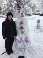 There are now two identical sons at the Reilly home, with this awesome me snowman.