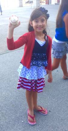 8-year-old sings National Anthem at baseball game Natalie Sophia Torres, 8, of Sparta, sang the National Anthem at the Aug. 5 Sussex Miners baseball game.