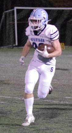 Sparta tops Jefferson, 54-35 Sparta running back Brady Shagawat carries the ball. Shagawat rushed for 80 yards. He also caught 2 receptions for 74 yards resulting in one touchdown.