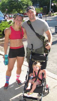 PIA plans 7th annual triathlon Racer, Melissa Geaney of Lafayette, with husband, Patrick and daughter, Juliette after the race