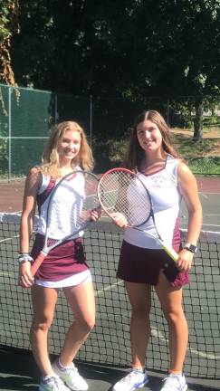 Captains hope to lead team to memorable season Eve Sylvester and Olivia Martin serve as Newton's senior captains of the girls' tennis team.