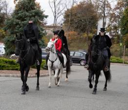 HH1 Horsemen of the Hollow ride into Sparta on Halloween. (Photo by Nancy Madacsi)