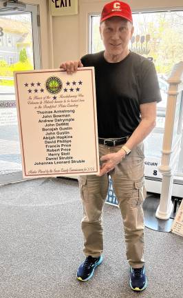 Sussex County History Today: What’s coming up <b>BT1 Sussex County historian Bill Truran holds a Patriot Marker. They will be placed at about 20 county cemeteries where ancient ancestors are buried. (Photos courtesy of Bill Truran) </b>