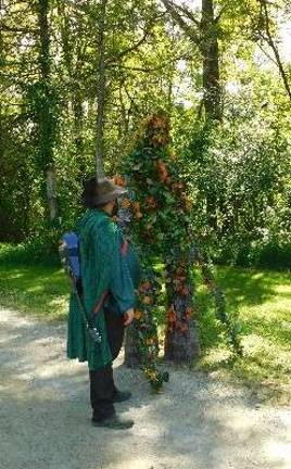 An ent and a minstrel take a stroll through the Sparta Renaissance Festival