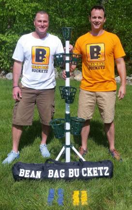 Local entrepreneurs launch outdoor game Entrepreneurs Anthony Esposito (l.) and Philipp Elliott with their new outdoor game.