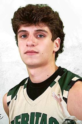 Evan Milanesi of Veritas Christian Academy in Sparta scored his 1,000th point Feb. 2. (Photo provided)