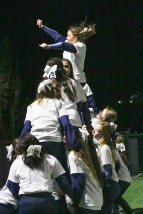 Sparta Cheer Sparta Cheer at Friday night's game against Morris Hills.