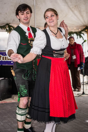 Traditional German dance at the German Christmas Market at LMCC.