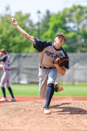 Photos: Pope John in baseball finals Starting pitcher Miles Masone.