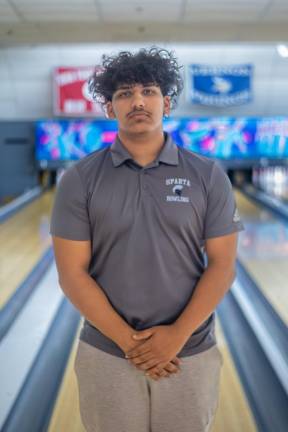 BW1 Senior Khalil Masri is captain of the Sparta High School bowling team. (Photo provided)