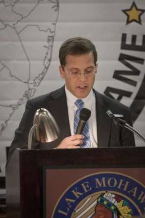 The chosen few Class of 2014 William Ehling speaks during the ceremony aafter being inducted into the Sussex County Sports Hall of Fame Class of 2014.