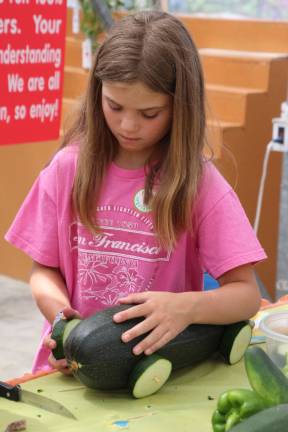 A day at the fair Vegetable sculpture-Kate McCall of Sparta.