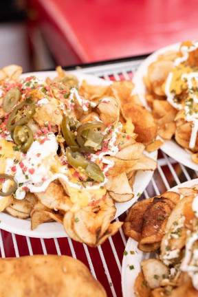 Taste your way through the fair Ribbon chips loaded with toppings. (Photo by MVanek Photography)