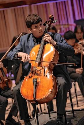 Salutatorian is outstanding cellist SAL1 Sparta High School salutatorian Rowan Mendel plays the cello with the New Jersey Youth Symphony at Rutgers University. (Photos provided)