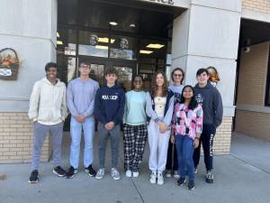 Nine Sparta High School students were named Commended Students in the 2024 National Merit Scholarship Program. In the front row, from left, are Ayush Iyer, Dean Stas, Charles Canzoniero, Surekha Selvaraj, Lorayne Gulbrandsen and Gaayathri Nadarajah and in the back row, from left, are Mckaela Reekie and Nathaniel Rogoff. Ian Bellush is not in the photo. (Photo provided)