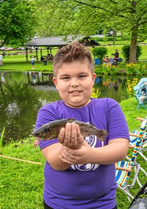 Photos: Annual Trout Derby in Sparta Luciano Famiglietti with his catch.