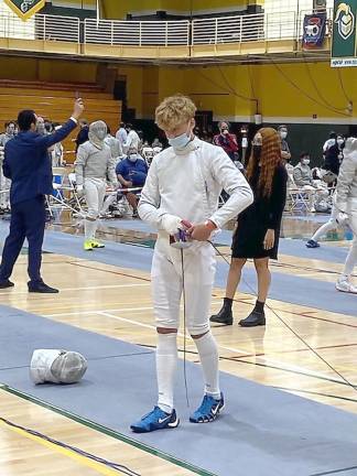 Allen Trudnos excels at fencing tournament Allen Trudnos at the tournament (Photo provided)