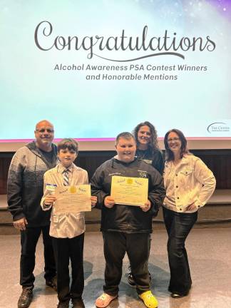 Contest winners honored <b>Hopatcong Middle School winners.</b>