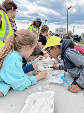 Students learn about recycling, waste management Students learn about recycling, solid waste disposal/landfill construction, wastewater management, watershed restoration, aquatic insects and microplastics.
