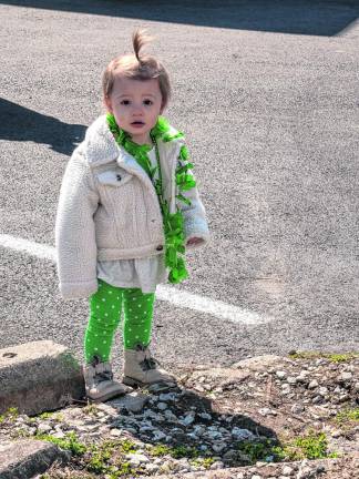 Mina Martin is dressed for the parade.