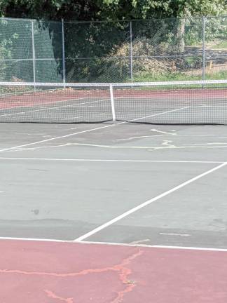 The Merriam tennis court after repairs (Mary Rapuano)