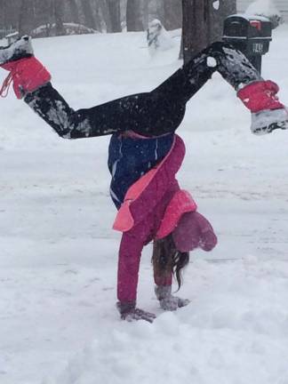 Ashley Gordon of Stillwater makes the best of the storm By Laurie Gordon