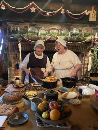 Una-Lee Williams and Jane Butz headed up the cooking right on the original harth.