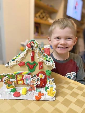 Gingerbread houses delight the judges Collin Lyons, third place kit, ages 4-5