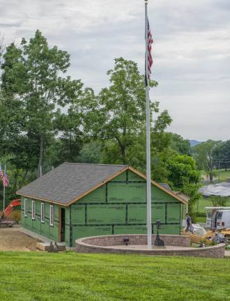 The new administration building is under construction.