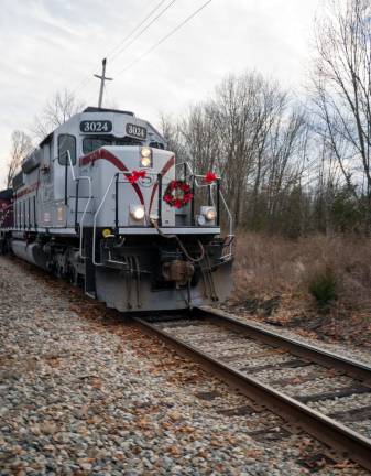 Operation Toy Train arrives at the Sparta Train Station.