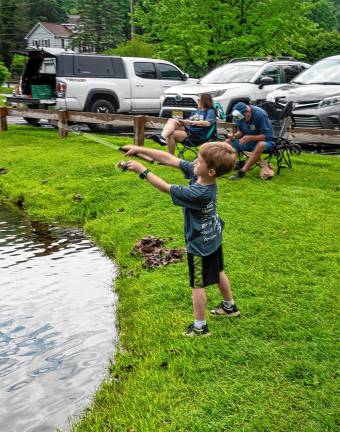 Photos: Annual Trout Derby in Sparta Lucas Shadwell casts his line during the Sparta Parks & Recreation’s annual Trout Derby on Saturday, May 17 at the pond at Station Park. (Photos by Nancy Madacsi)