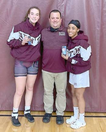 Emily Popek, a sophomore at Kittatinny Regional High School, placed seventh in States with just five months of wrestling under her belt. (Photo provided by Deb Popek)