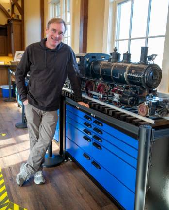 William Dermody stands in the Sparta Train Station, which his family restored. He said they were thrilled to host the Operation Toy Train event Saturday, Dec. 9 and hope to make it bigger and better each year.