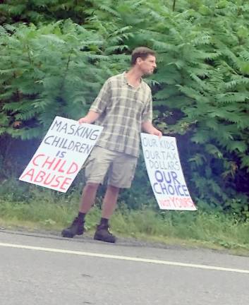 Anti-mask protestor (Photo provided)