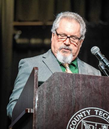 Photos: Sussex County Technical School graduation Robert Heiden, president of the Board of Education, speaks at graduation.