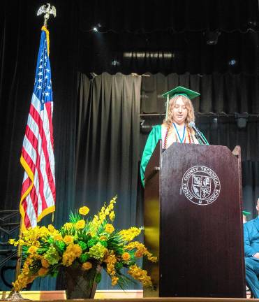 Photos: Sussex County Technical School graduation Sussex Tech valedictorian Skylar Sandage speaks at graduation.