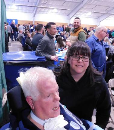 Retired Byram police officer/Lakeland Emergency Squad Todd Duffy and his wife, Jen, attend a dinner in Todd's honor at the Sussex County Fairgrounds on Saturday, Feb 15, 2020, to help them with medical expenses incurred while he fights ALS.