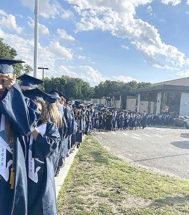 Congratulations to Sparta High School’s Class of 2022 Sparta High School grads line up for the big moment.