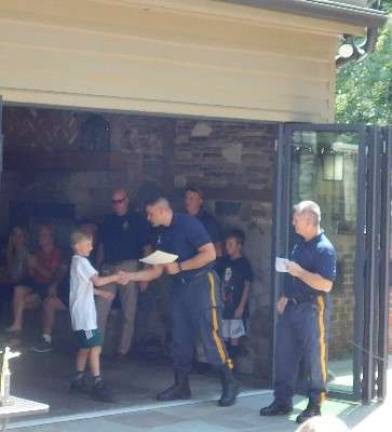 Sparta Junior Police Academy graduates 70 Each cadet was given a certificate and a handshake by Cpl. Joe Antonello and Lt. John Lamon