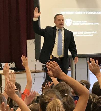 County lawman gives lesson in cyber safety "Who owns what you post online?" the detective asked; and answered, "The site does."