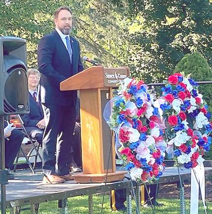 Keynote speaker Jay Christy, veteran services coordinator at Sussex County Community College, talked about the importance of cherishing every moment (Photo by Laurie Gordon)