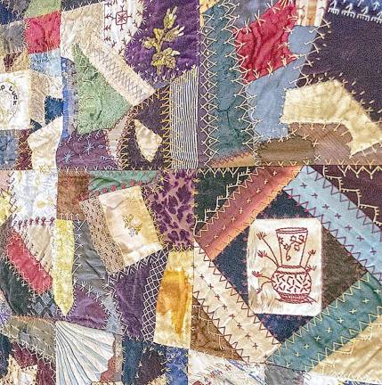 Crazy quilt at the Van Kirk Homestead Museum (Photo provided)