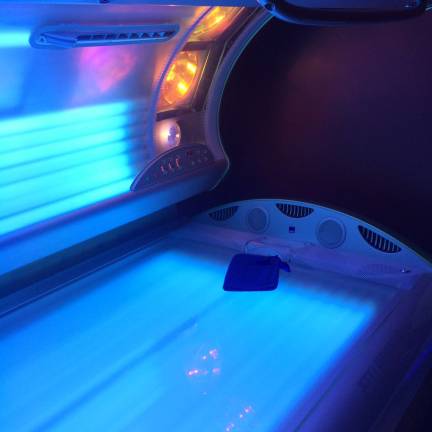 Riviera tan is a hot place in cold weather A warm tanning bed is inviting in the cold weather