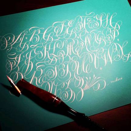 Newton woman keeps calligraphy alive and thriving An example of Kathy Milici's work