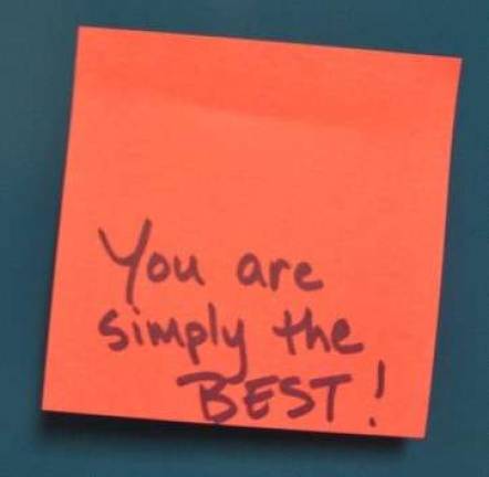 Post-it notes like this one were found throughout Kittatinny Regional High School on Valentine's Day.
