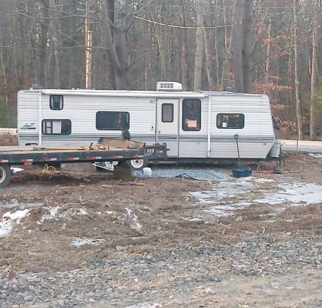 After a long and costly wait, the Polhills are finally home The RV where the Polhills lived until freezing temps and the snow moved in (Photo by Naeemah Polhill)