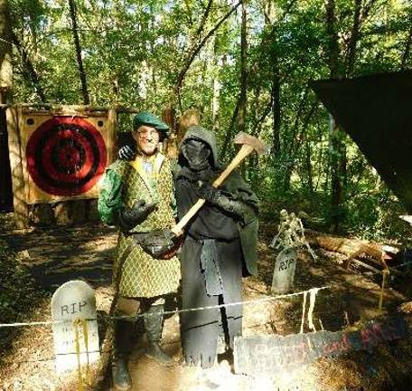 Knights and faeries roam the woods of Sparta JR the Ax-man and his partner Death