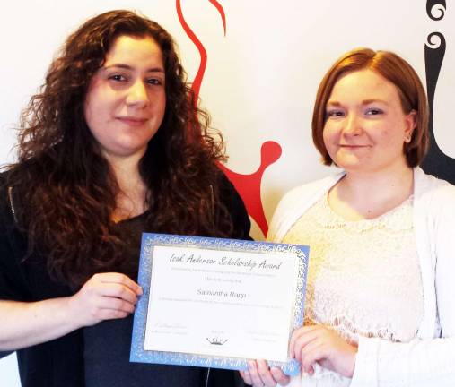 Rapp receives Isak Anderson scholarship award Samantha Rapp with her vocal instructor, Katlyn Lucio.