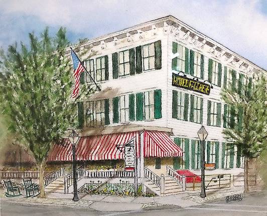 Create a masterpiece at Plein Air Milford “Hotel Fauchere” by artist Robert Bradley